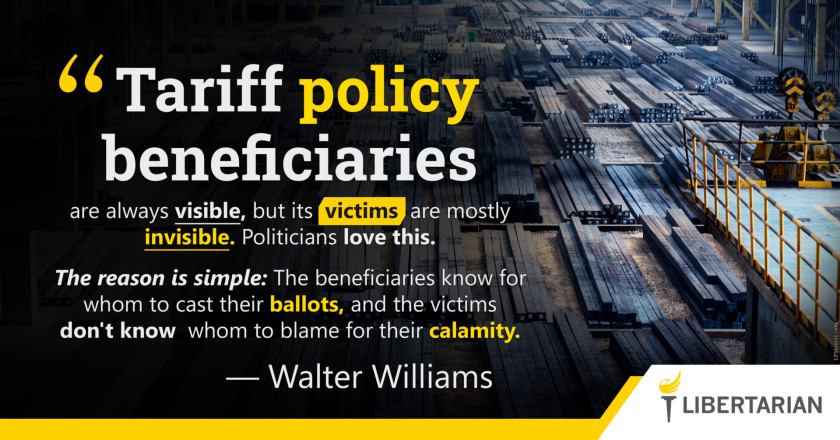 LW1199: Walter Williams – Tariff Victims are Invisible