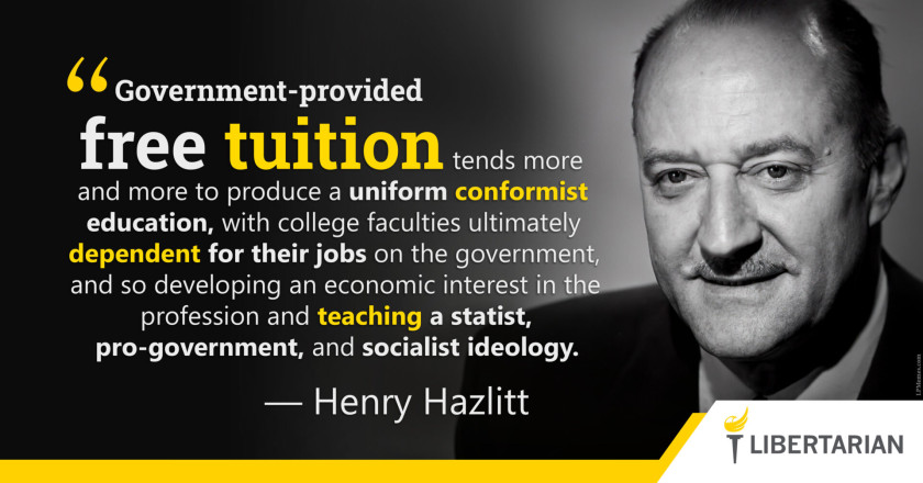 LW1281: Henry Hazlitt – Government-Provided Free Tuition
