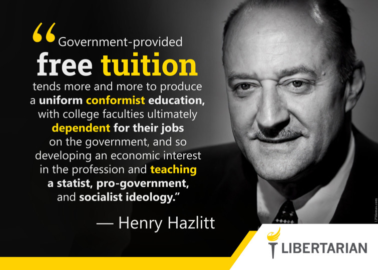 LF1281: Henry Hazlitt – Government-Provided Free Tuition