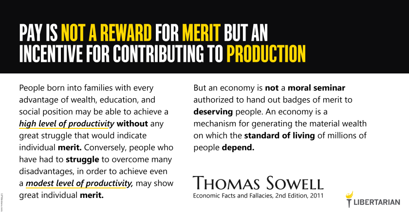 LW1386: Thomas Sowell – Pay is Not a Reward for Merit
