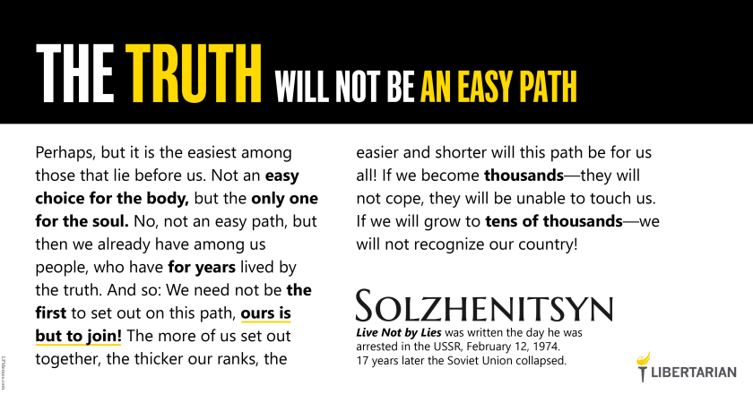 LW1392: Aleksandr Solzhenitsyn – Truth Will Not Be Easy