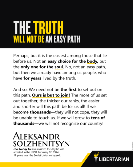 LF1392: Aleksandr Solzhenitsyn – Truth Will Not Be Easy