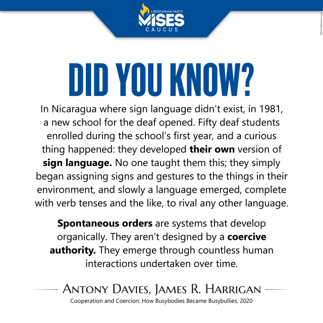 F1363: Antony Davies - Spontaneous Order