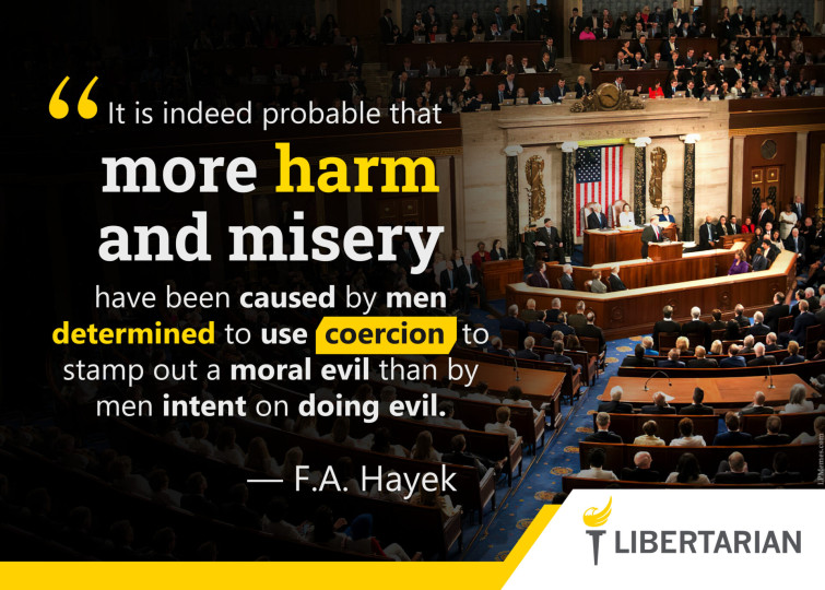 LF1201: F.A. Hayek – More Harm and Misery by Using Coercion