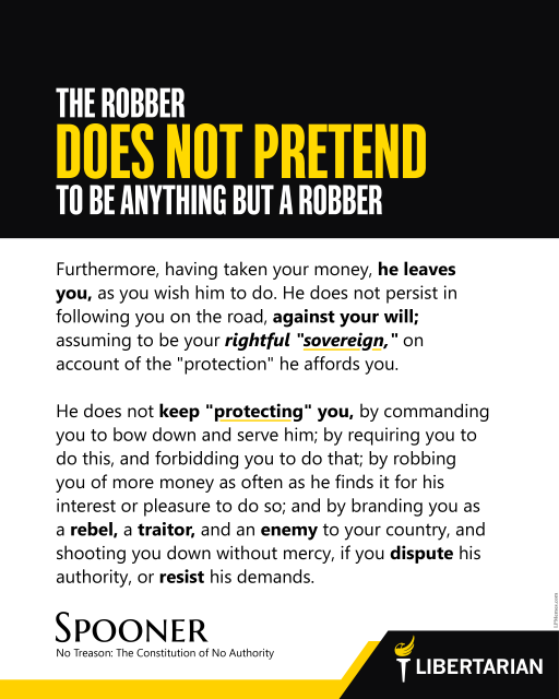 LF1421: Lysander Spooner - Government and the Robber