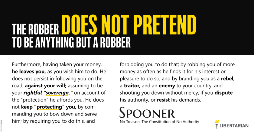 LW1421: Lysander Spooner - Government and the Robber