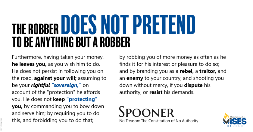 W1421: Lysander Spooner - Government and the Robber