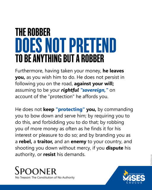 F1421: Lysander Spooner - Government and the Robber