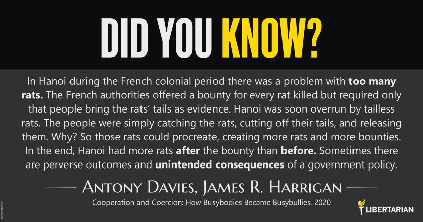 LW1365: Antony Davies – Unintended Consequences