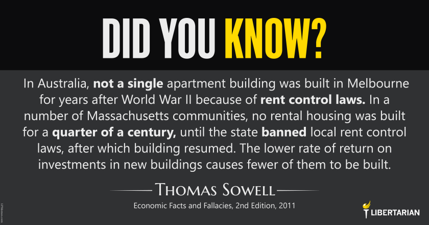 LW1376: Thomas Sowell – Rent Control Laws