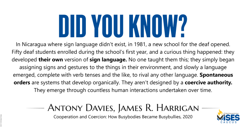 W1363: Antony Davies - Spontaneous Order